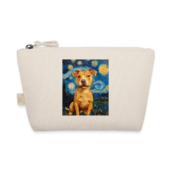 Pitbull chien chiens Van Gogh style nuit étoilée - Trousse biologique - nature - Devant