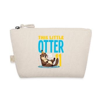 This Otter Is 11 - Cute Birthday Motif - Organic Pouch - nature - Front