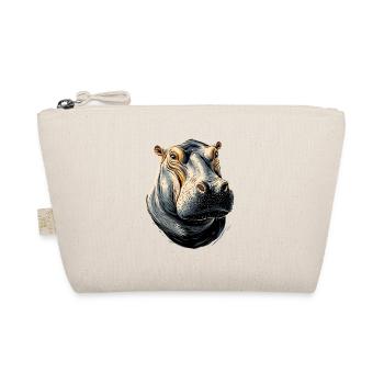 Nilpferd Flusspferd Mama Hippopotamus Cooles Hippo - Organic Pouch - nature - Front