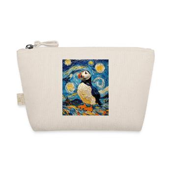 Puffin Bird Van Gogh Style Starry Night - Organic Pouch - nature - Front