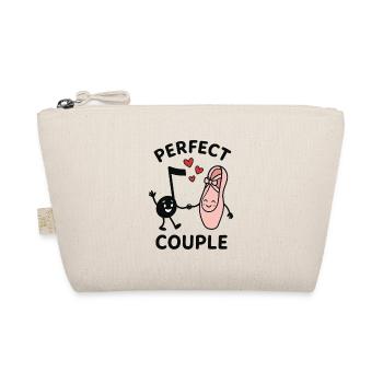 Perfect Couple Ballet Shoe Note Hearts Love - Organic Pouch - nature - Front