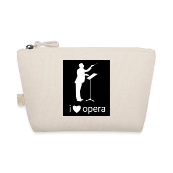 I Love Opera Design in Black  - Organic Pouch - nature - Front