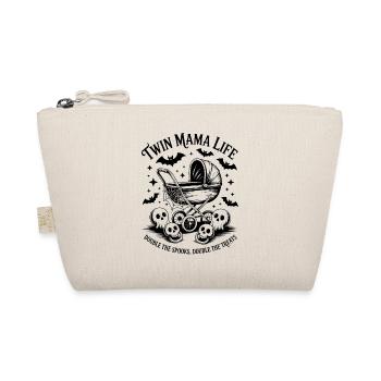 Twin Mama Life Double the Spooks Treats Halloween - Organic Pouch - nature - Front