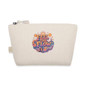 Psychedelic Retro – Feel the Flow - Organic Pouch - nature - Front