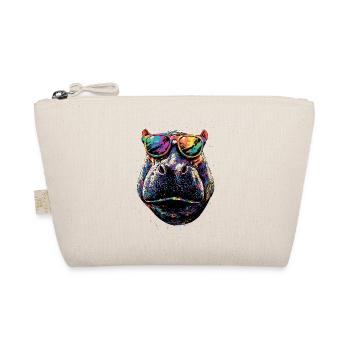 Nilpferd Flusspferd Mama Hippopotamus Cooles Hippo - Organic Pouch - nature - Front