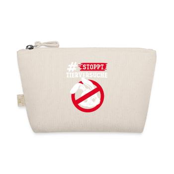 Animal protection STOP ANIMAL TESTING AGAINST TESTING - Organic Pouch - nature - Front