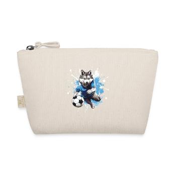 Husky Hund Fussball Team - Bio-Täschchen - Natur - Vorne