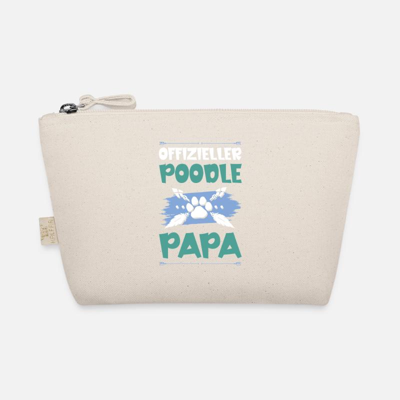 pudel hunde papa - Bio-Täschchen - Natur