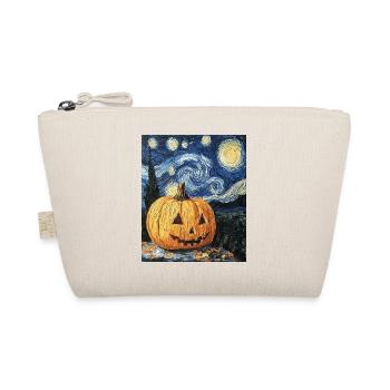 Kürbis Halloween Van Gogh Style Starry Night - Bio-Täschchen - Natur - Vorne