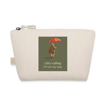 Life's Calling – I'm on My Way Travel Quote - Organic Pouch - nature - Front