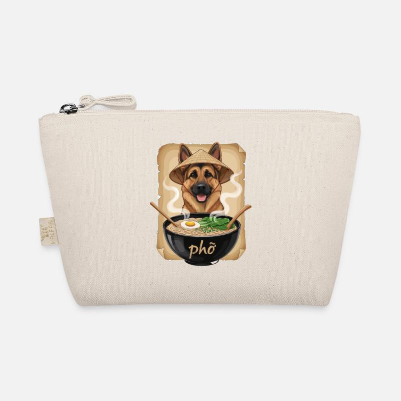 Phở Hund im Bambushut Bio-Täschchen