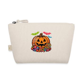 Halloween Candy Kürbis Kinder Shirt - Bio-Täschchen - Natur - Vorne