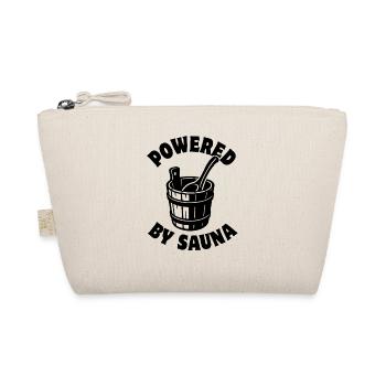 Powered by Sauna - Saunieren - Spruch - Bio-Täschchen - Natur - Vorne