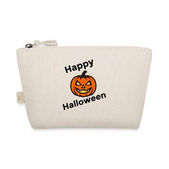 Halloween Kürbis – Happy Halloween - Bio-Täschchen - Natur - Vorne