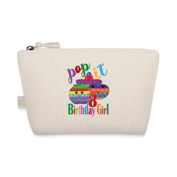 pop-it Birthday girl 8 - Organic Pouch - nature - Front