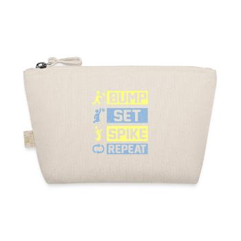 Bump Set Spike Repeat Volleyball - Bio-Täschchen - Natur - Vorne
