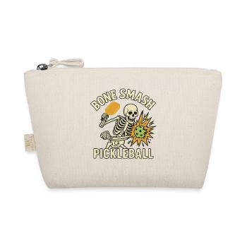 Bone Smash Pickleball Skelett Halloween - Bio-Täschchen - Natur - Vorne