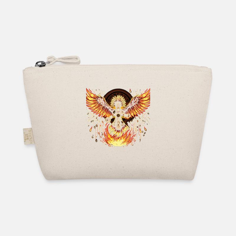 Phoenix Warrior with Flame Wings Aztecs Organic Pouch