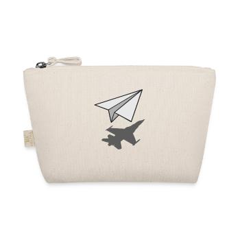 Papierflugzeug Luftfahrtingenieur Luftfahrt Geschenk - Bio-Täschchen - Natur - Vorne