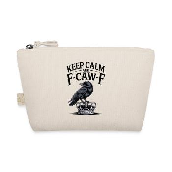 F-Caw-F Crown Raven Print - Organic Pouch - nature - Front
