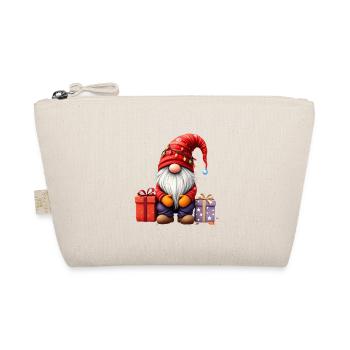 Weihnachtswichtel Mit Geschenken Und Lichter - Bio-Täschchen - Natur - Vorne