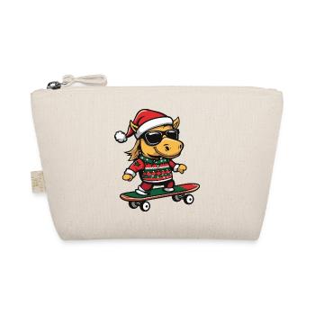 Horse Christmas Funny - Organic Pouch - nature - Front