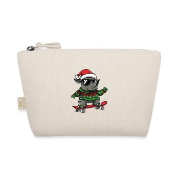 Nashorn Weihnachten Lustig - Bio-Täschchen - Natur - Vorne