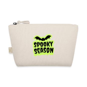 Spooky Season Halloween lettering with bat - Organic Pouch - nature - Front