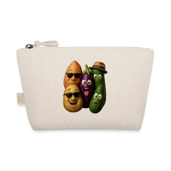 Cheerful vegetable heroes group - Organic Pouch - nature - Front