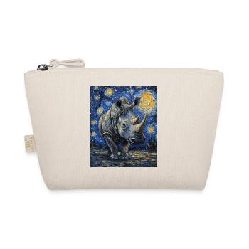 Nashorn Rhino Van Gogh Style Starry Night - Organic Pouch - nature - Front