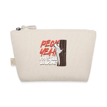 Ivory Woodpecker Birdwatcher Peck yes - Organic Pouch - nature - Front