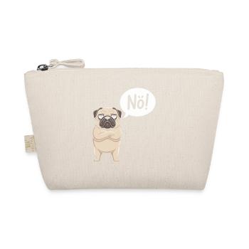 Mops Nö Lustiges Hunde Design - Bio-Täschchen - Natur - Vorne