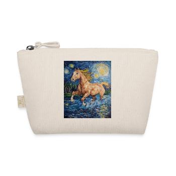 Cheval Chevaux Cavalier Style Van Gogh Nuit étoilée - Trousse biologique - nature - Devant