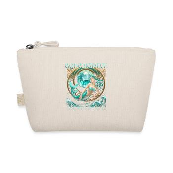 Birthstone March Aquamarine - Organic Pouch - nature - Front