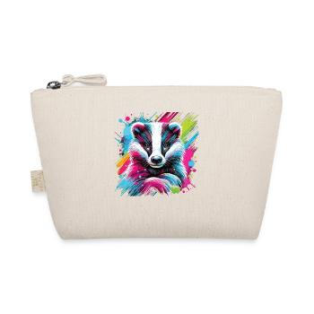 Neon blaireau Splash Art - Trousse biologique - nature - Devant