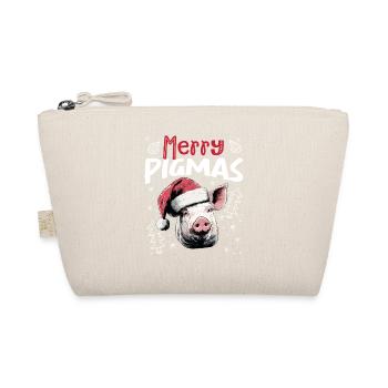 Merry Pigmas Motif de Noël Drôle de Cochon - Trousse biologique - nature - Devant