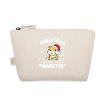 Weihnachten ist besser mit einem Hamster - Bio-Täschchen - Natur - Vorne