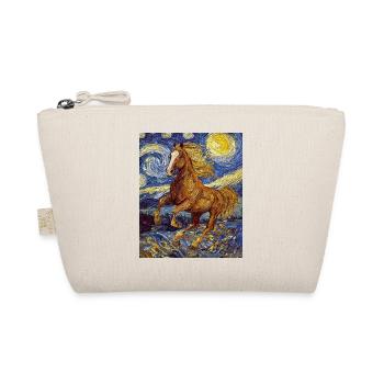 Cheval Chevaux Cavalier Style Van Gogh Nuit étoilée - Trousse biologique - nature - Devant