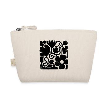 Abstraktes Blumen Design - Bio-Täschchen - Natur - Vorne