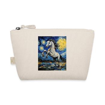 Cheval Chevaux Cavalier Style Van Gogh Nuit étoilée - Trousse biologique - nature - Devant