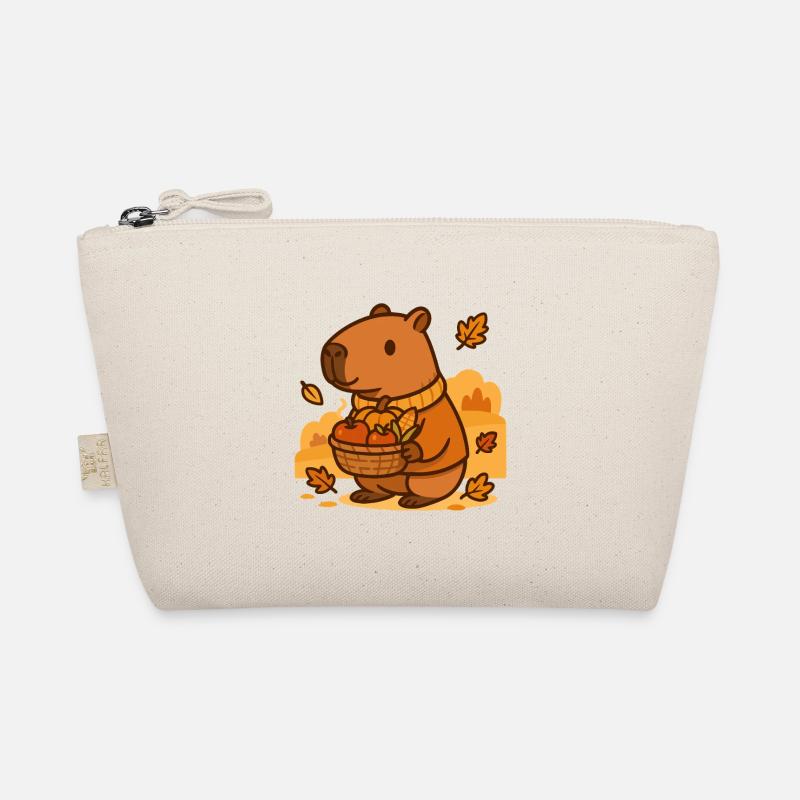 Capybara Harvest – Herbstliche Gemütlichkeit Bio-Täschchen