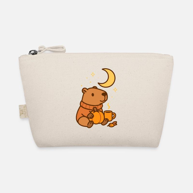 Capybara with Pumpkin – Cozy Autumn Vibes Organic Pouch
