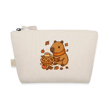 Capybara Apple Pie – Cozy Autumn Moment - Organic Pouch - nature - Front
