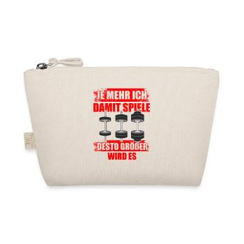 Je mehr Bodybuilding Bodybuilder Gym Kraftsport - Bio-Täschchen - Natur - Vorne