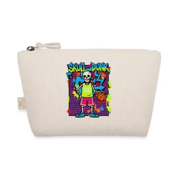 Skull Dunk – Neon Skelett Basketball Graffiti 90er - Bio-Täschchen - Natur - Vorne