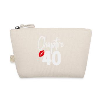 Chapter 40 Birthday Gift Woman 40 Years - Organic Pouch - nature - Front