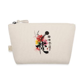 Water Japan Calligraphy Flowers - Organic Pouch - nature - Front