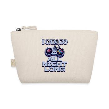 Gamer Controller Retro I Can Go All Night Long - Organic Pouch - nature - Front