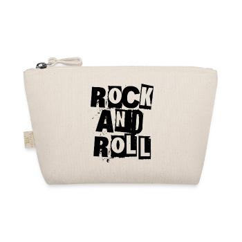 Rock and Roll cut out Typography Design - Organic Pouch - nature - Front