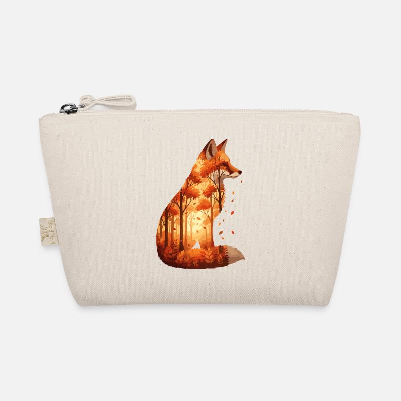 Gemütliches Herbst Fuchs Design - Natur & Wald  - Bio-Täschchen - Natur